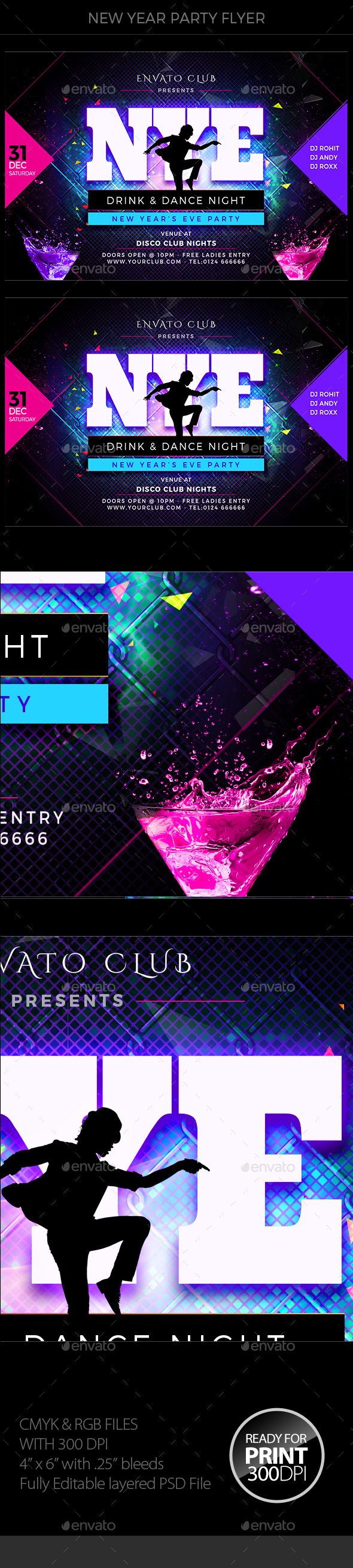 New Year Party Flyer - Events Flyers