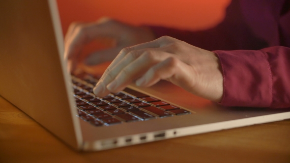 Female Hands Typing on a Keyboard