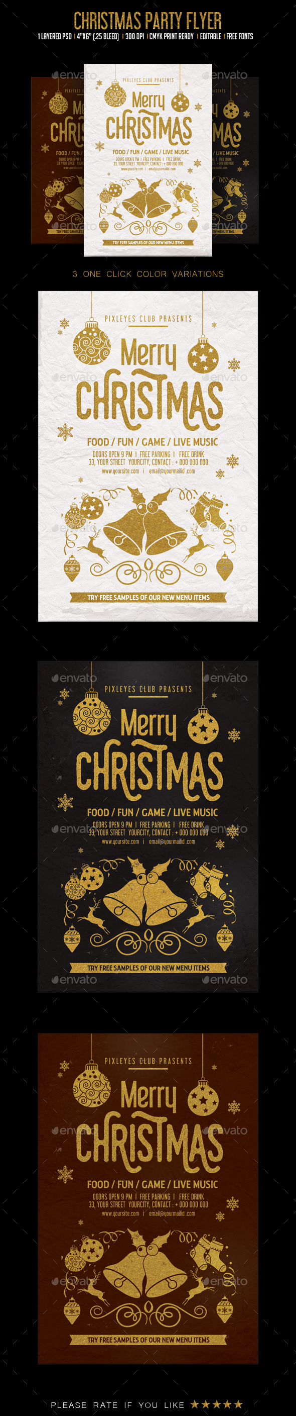 Christmas Flyer - Clubs & Parties Events