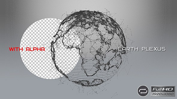 Earth - Black and White Plexus With Alpha