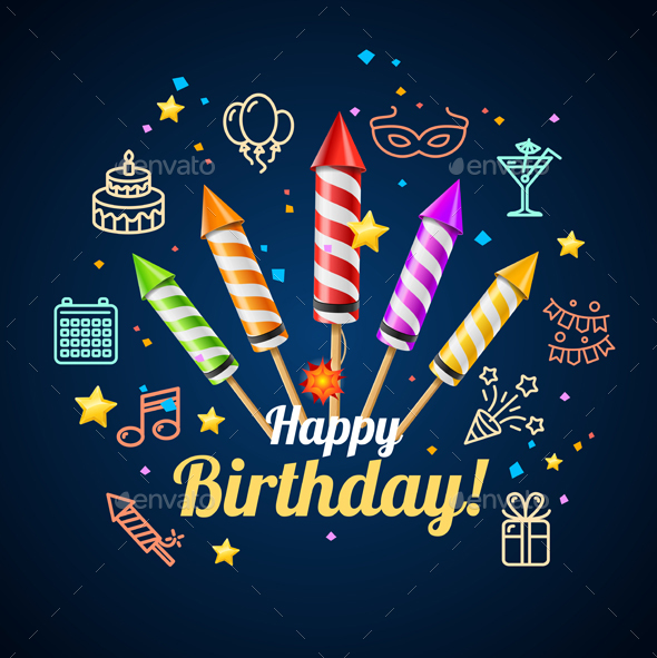 Party Invitation Birthday Card - Birthdays Seasons/Holidays
