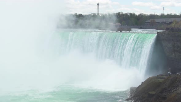 Niagara Falls, Canada, Video - The falls during a cloudy day