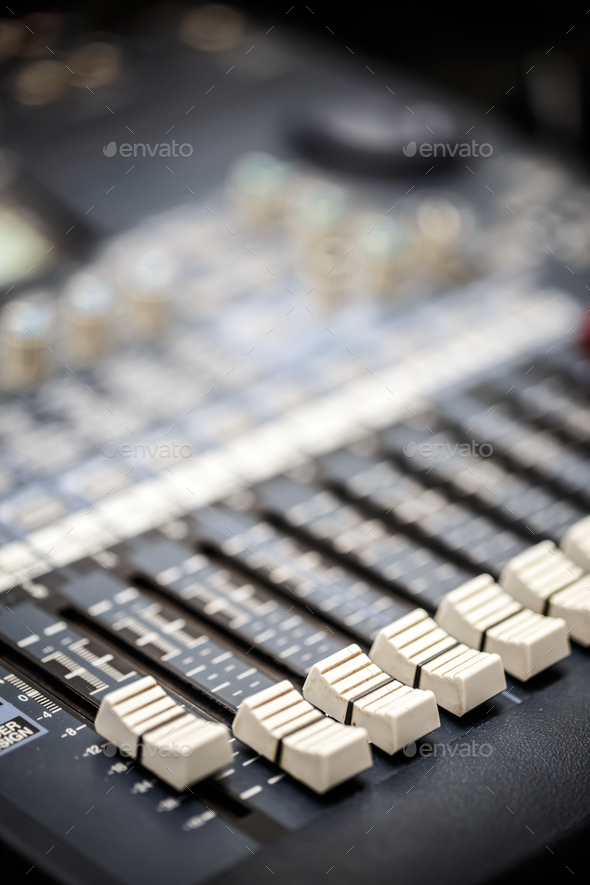 Music mixer button - Stock Photo - Images