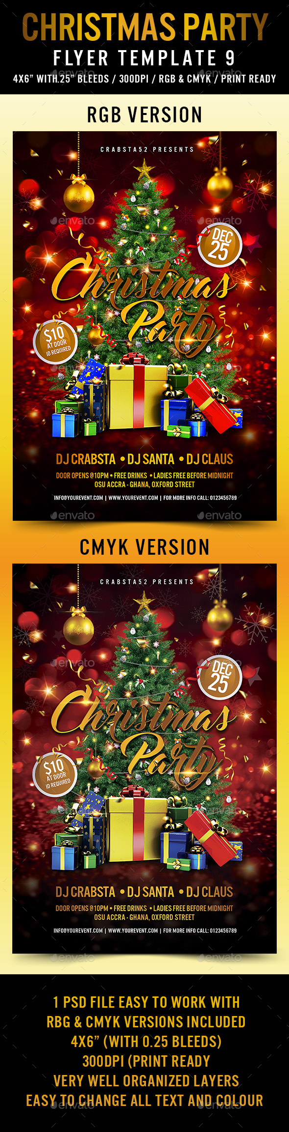 Christmas Party Flyer Template 9 - Holidays Events