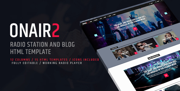 On Air 2 Radio Station Html Website Template By Qantumthemes Themeforest