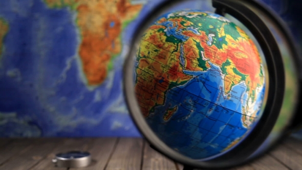 Magnifying Glass at the Globe., Stock Footage | VideoHive