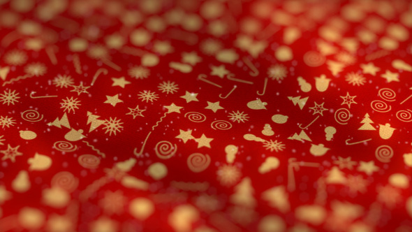 Red Fabric Christmas And New Year Background