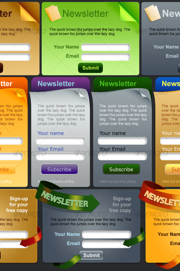 Newsletter Submission - Forms Web Elements