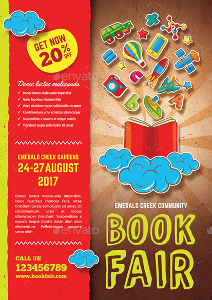 Book Fair Flyer, Print Templates | GraphicRiver