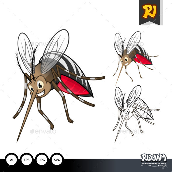 Mosquitoes Cartoon Character - Animals Characters