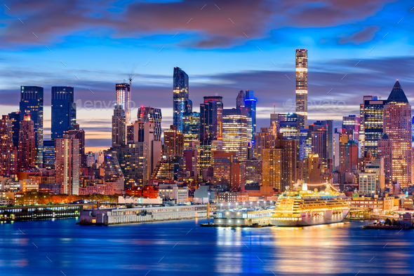 Midtown Manhattan Skyline - Stock Photo - Images