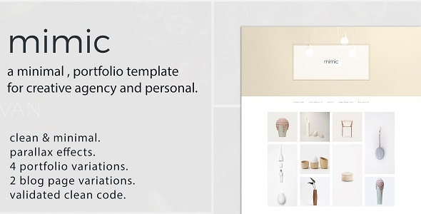 Mimic - Minimal Portfolio Template - Creative Site Templates