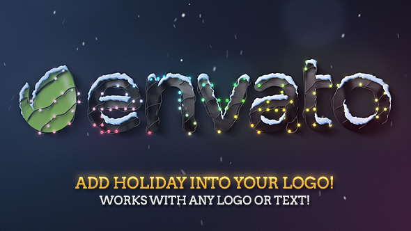 Christmas & New Year Lights Elegant Logo