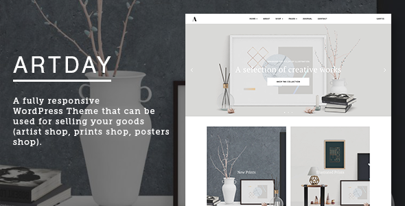 Artday - Creative Artist WordPress Shop - WooCommerce eCommerce
