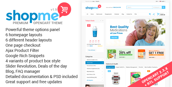 ShopMe Multipurpose Opencart Theme ShopMe Multipurpose Opencart Theme