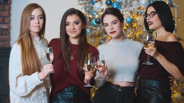 Girls Celebrate New Year