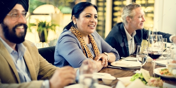 Business People Dining Together Concept - Stock Photo - Images