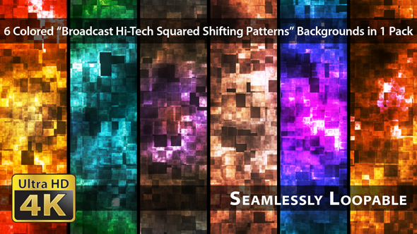 Broadcast Hi-Tech Squared Shifting Patterns - Pack 01
