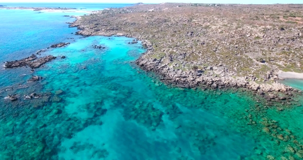 Beautiful View of Blue Beach Elafonissi at Crete