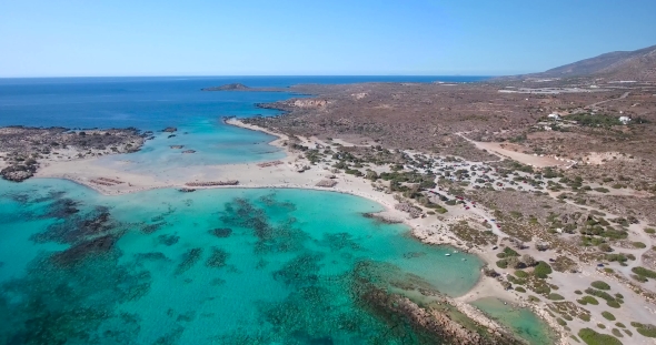 Beautiful View of Blue Beach Elafonissi at Crete