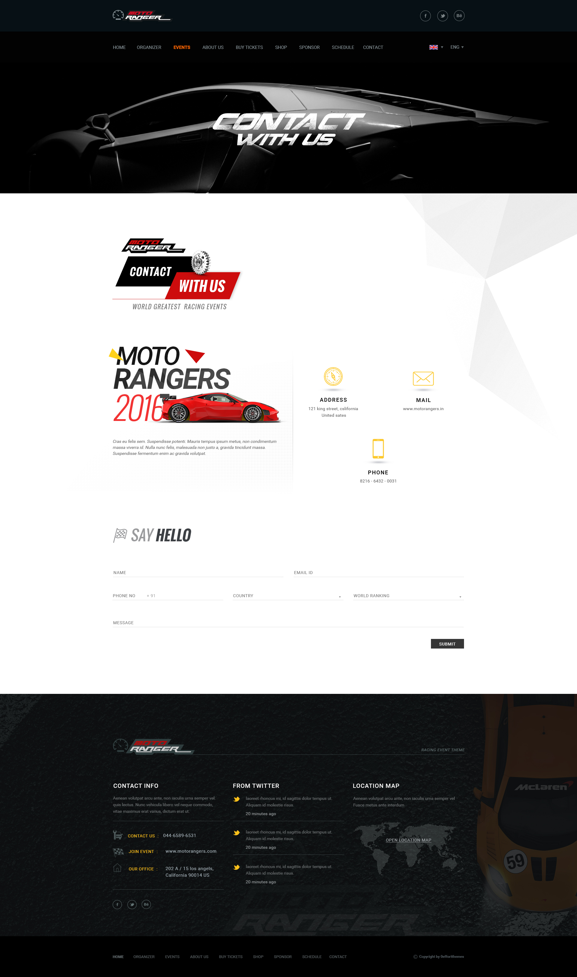 Moto Rangers | PSD Template