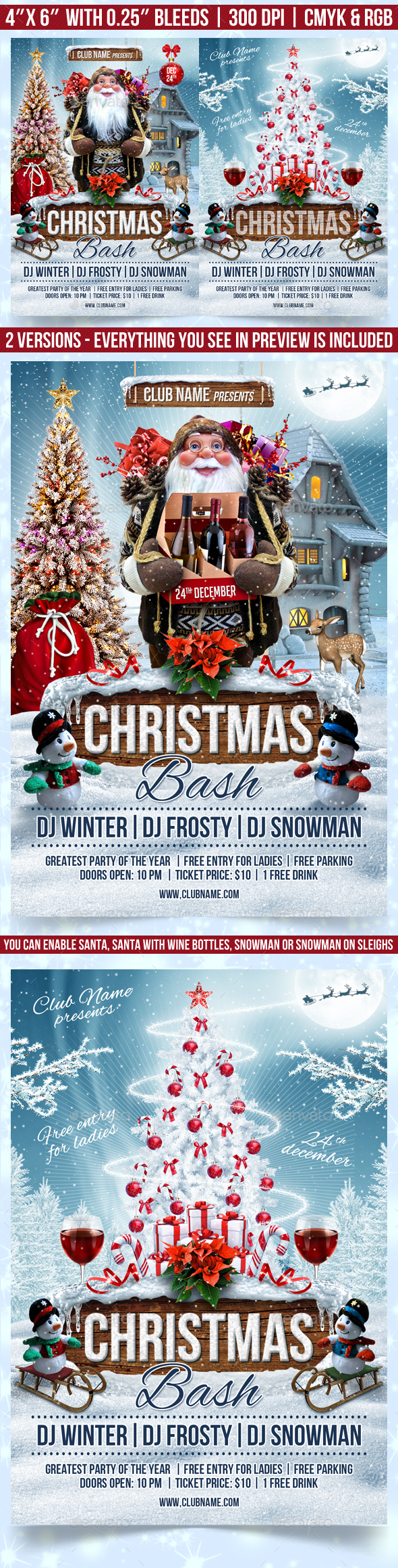 Christmas Bash Flyer Template - Holidays Events