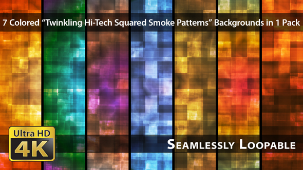 Twinkling Hi-Tech Squared Smoke Patterns - Pack 01