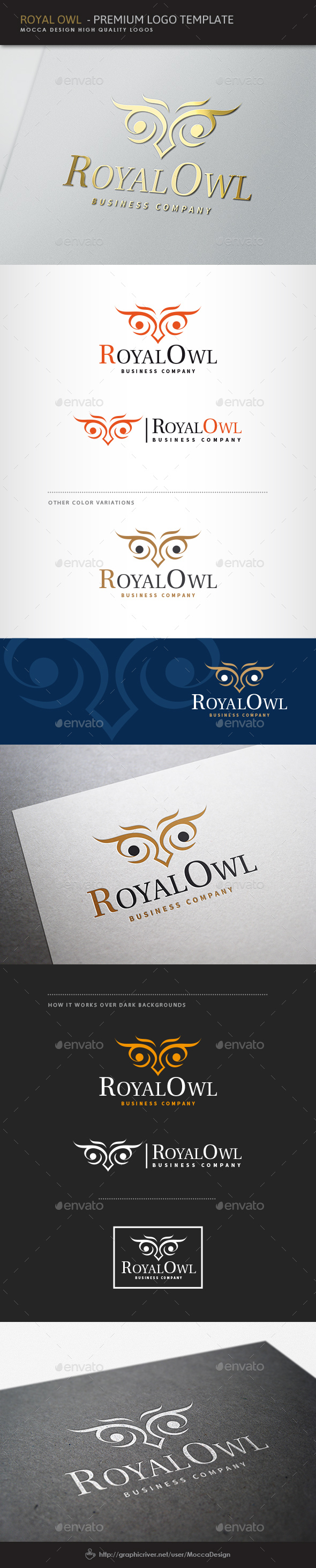 Royal Owl Logo - Animals Logo Templates