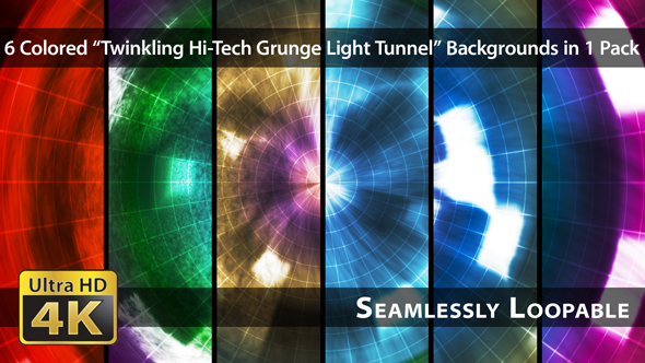 Twinkling Hi-Tech Grunge Light Tunnel - Pack 01