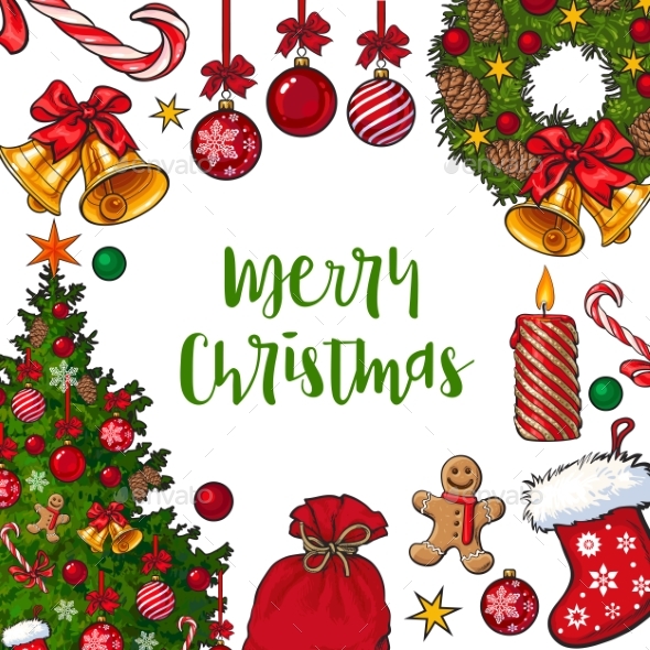 Greeting Card, Poster, Banner Template - Christmas Seasons/Holidays