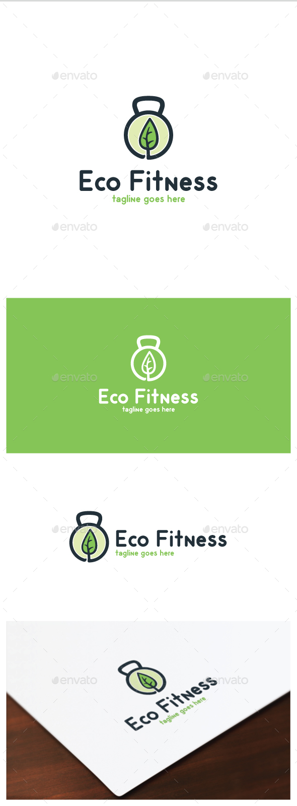 Eco Fitness Logo - Objects Logo Templates
