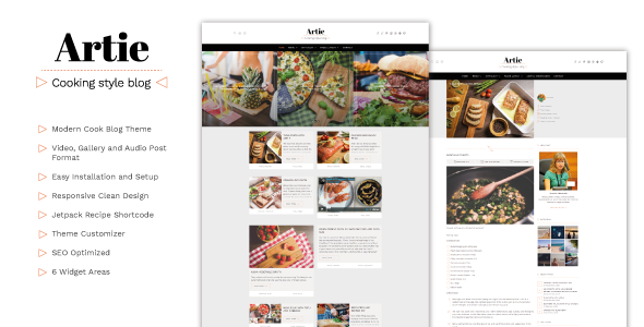 Artie - Food Blog WordPress Theme