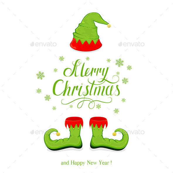 Hat and Shoes Elf - Christmas Seasons/Holidays