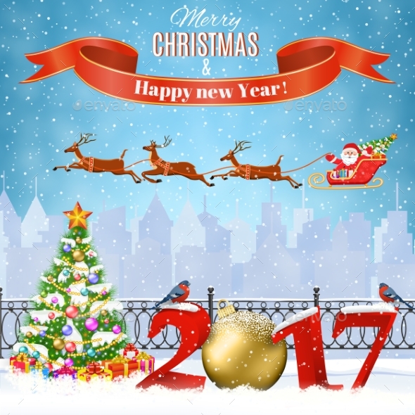 Christmas Winter Cityscape - Christmas Seasons/Holidays