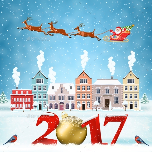 Christmas Winter City Street - Christmas Seasons/Holidays