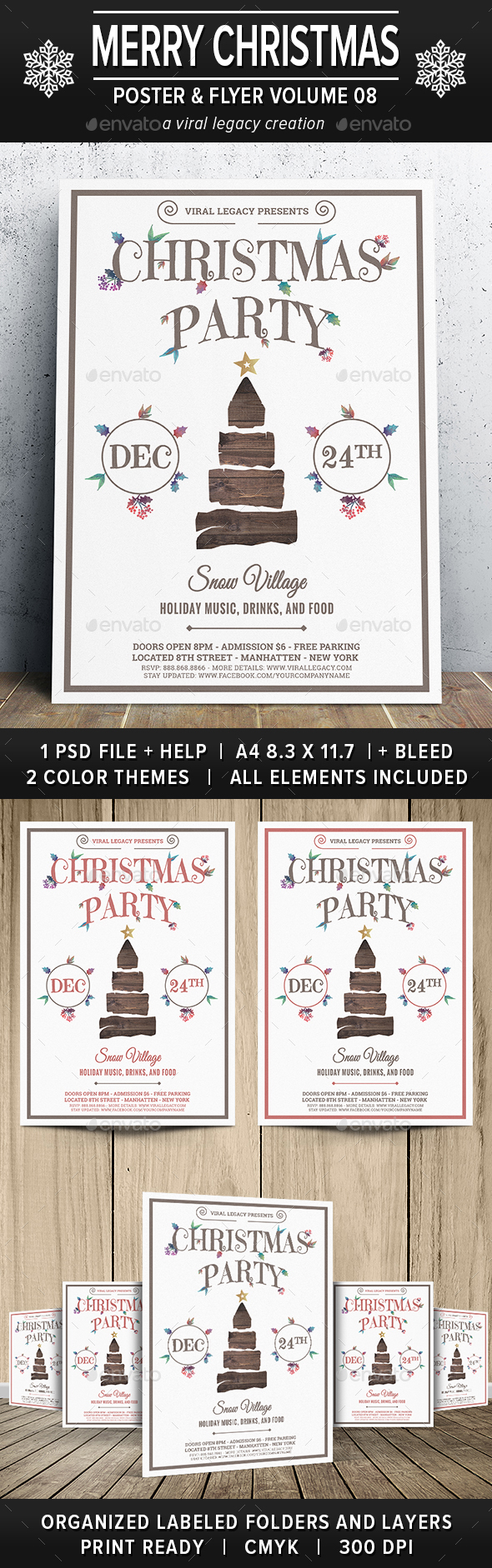 Merry Christmas Poster / Flyer V08 - Events Flyers
