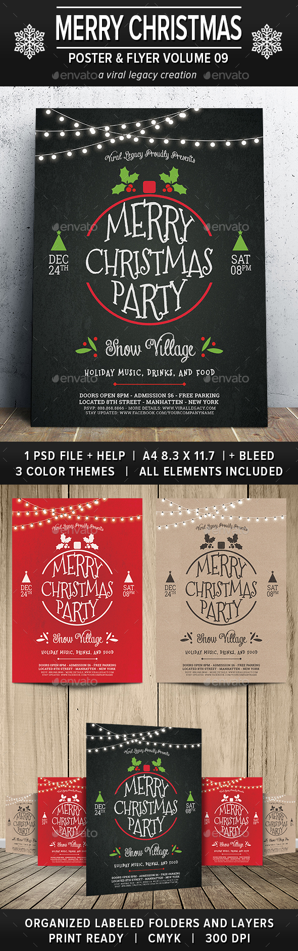 Merry Christmas Poster / Flyer V09 - Events Flyers