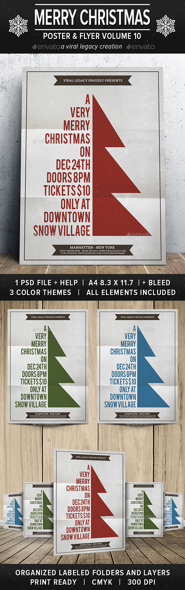 Merry Christmas Poster / Flyer V10 - Events Flyers