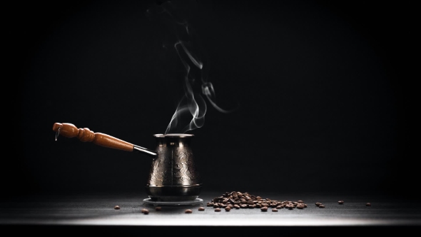 Coffee Pot On Dark Background alt