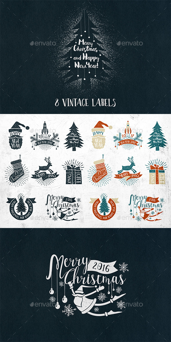 Vintage Christmas Labels - Christmas Seasons/Holidays