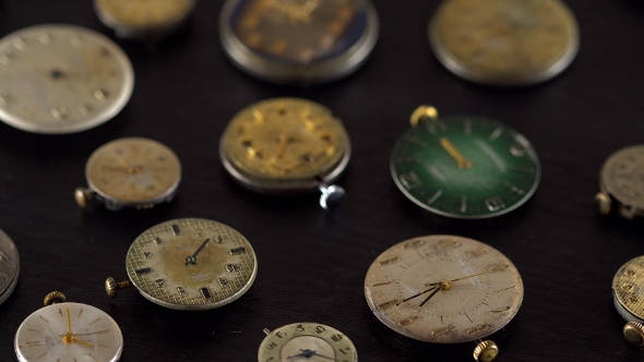 Old Antique Watch Rotating.