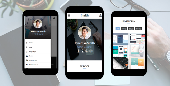 Special Smith - Personal vCard, CV, Resume, Profile Mobile Template