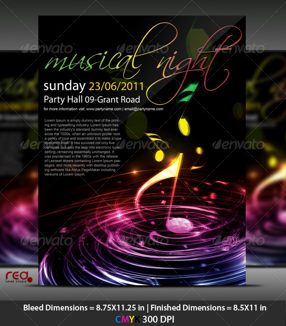 Music Party Poster/Flyer Template - Clubs & Parties Events