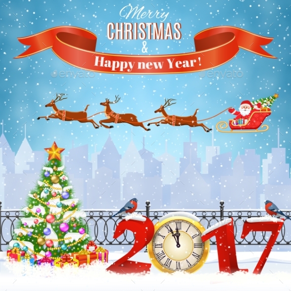 Christmas Winter Cityscape - Christmas Seasons/Holidays