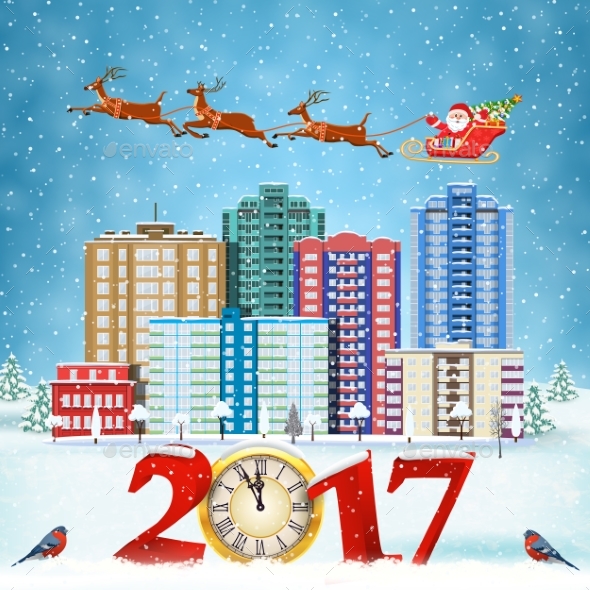 Christmas Winter City Street - Christmas Seasons/Holidays