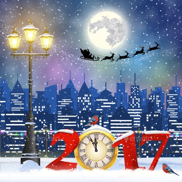 Christmas Winter Cityscape - Christmas Seasons/Holidays
