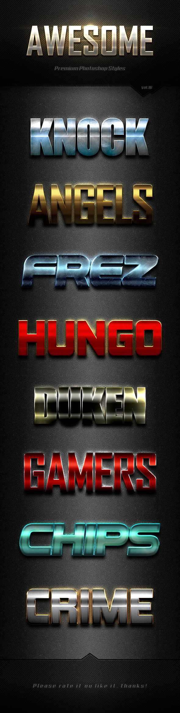 Photoshop Text Effects Vol.16 - Text Effects Styles
