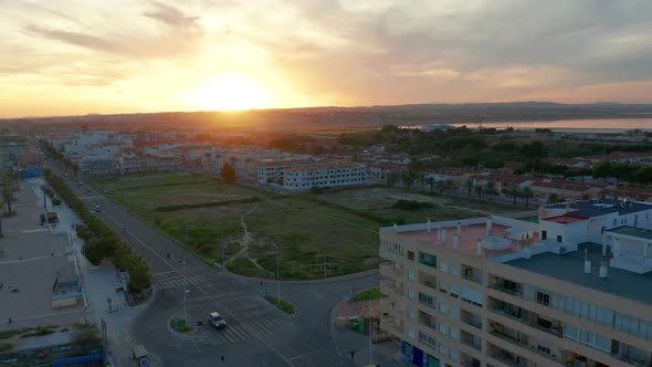 Aerial View. Torrevieja, Spain, Harbour Mediterranean Sea alt