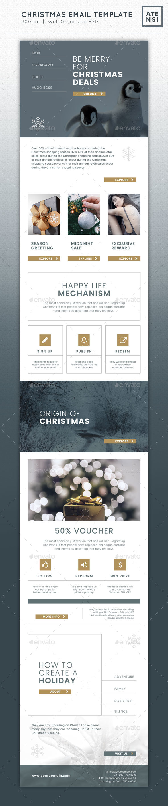 Christmas Email Template - E-newsletters Web Elements