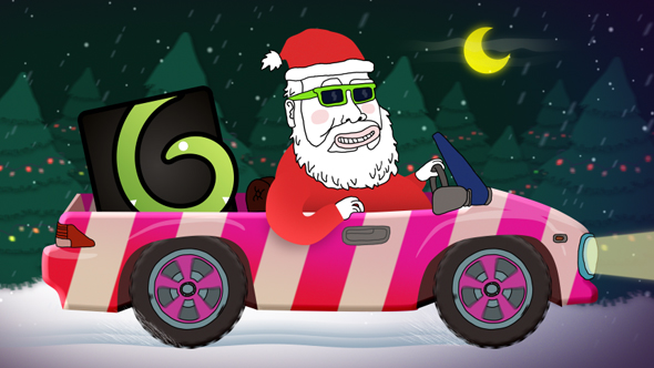 Santa in the Car alt